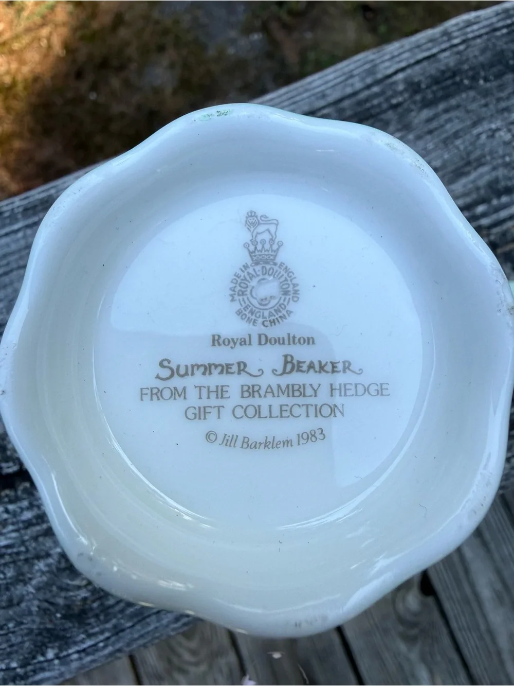 Royal Doulton Brambly Hedge Teacup and Saucer “Summer”Bone China 1983